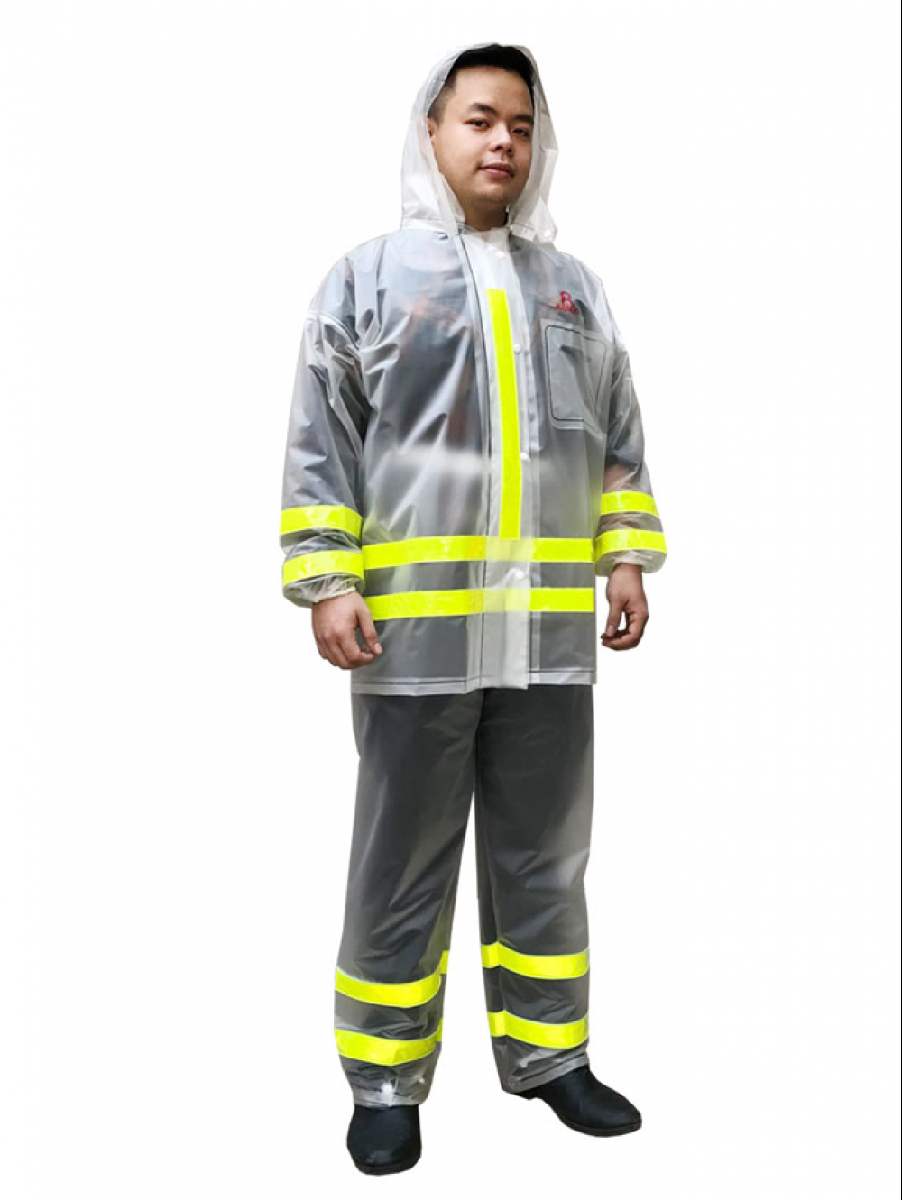 ÁO MƯA BỘ RANDO BỘ ÁO MƯA TRONG MÀU PHẢN QUANG